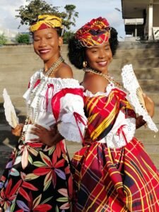 Femme en tenue traditionelle de le Martinique